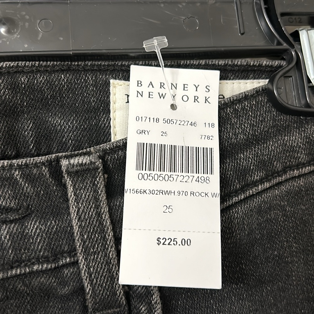 ✨ RAG & BONE ✨ NWT Black Destructed High Rise Ankle Skinny Jeans Size 25 - Picture 11 of 16